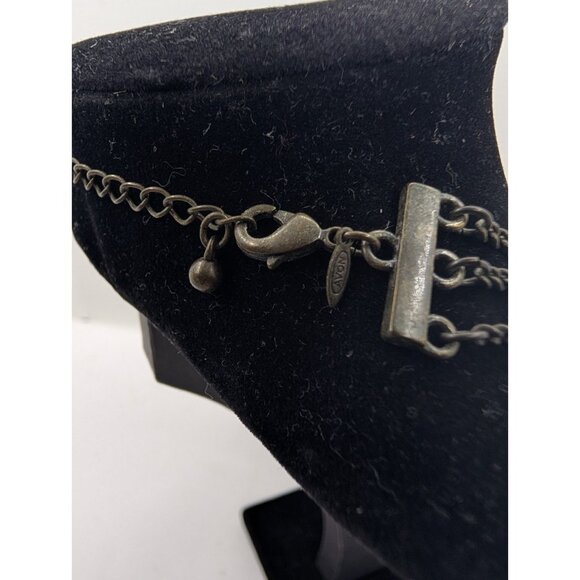 Avon Necklace Filigree metal acrylic braded Glass Lampwork beads layered 17" - Picture 3 of 16